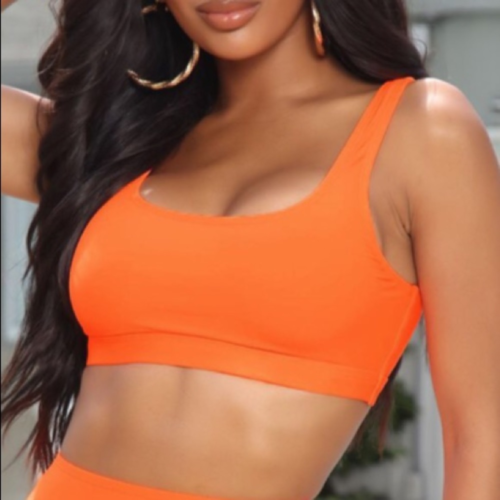 NWT new Fashion Nova Beach House orange bikini top 1X